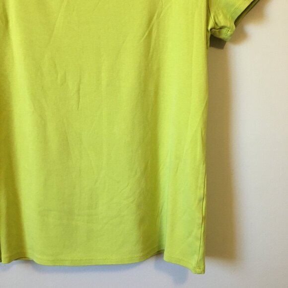Made in Canada Ellen Tracy Pima Cotton Lush Lime Tee - Picture 4 of 13